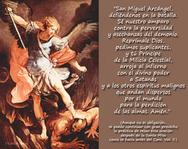 oración a San Miguel Arcángel